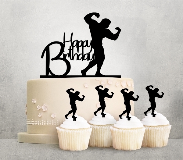 Desciption Happy Birthday Bodybuilding Cupcake
