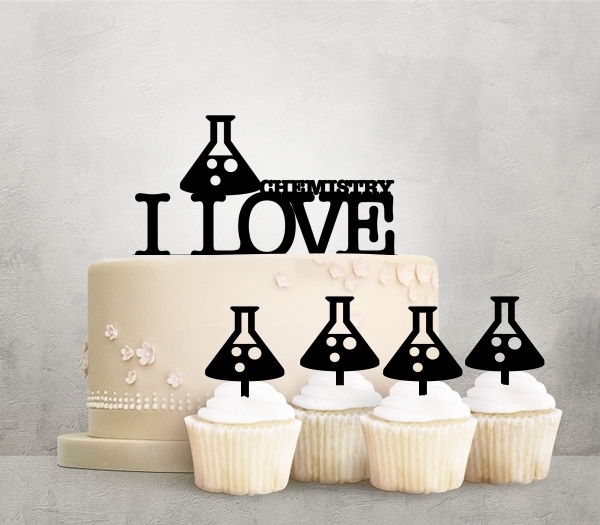 Desciption I Love Chemistry Cupcake