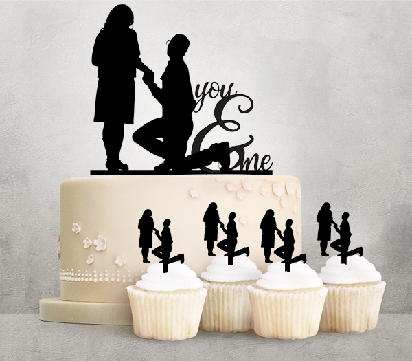 Desciption You and Me Marriage Propose Cupcake