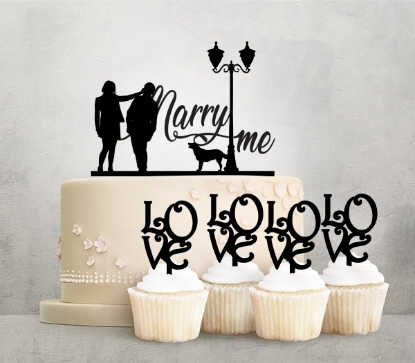 Desciption Marry Me Marriage Proposal Romantic Cupcake