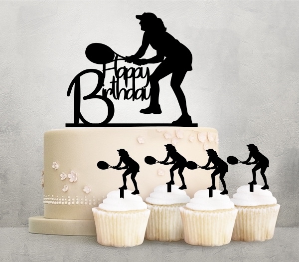 Desciption Happy Birthday Tennis Cupcake