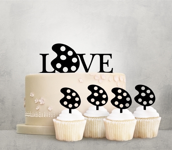 Desciption Love Color Palette Cupcake