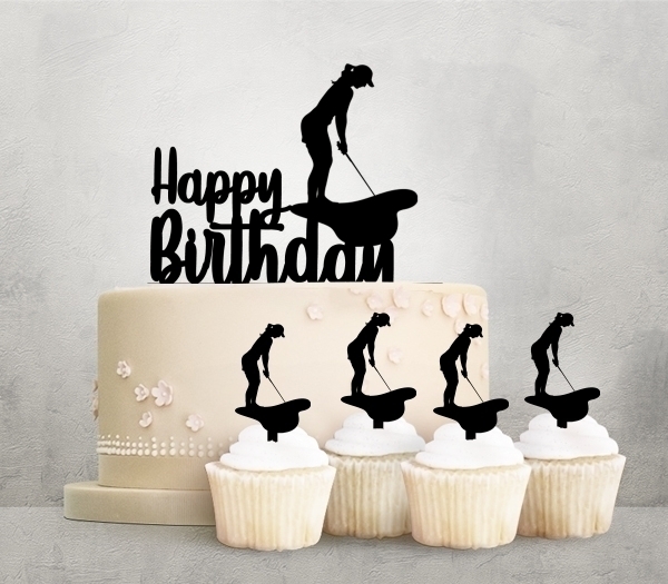 Desciption Happy Birthday Golf Cupcake