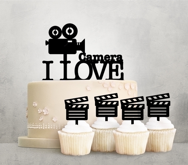 Desciption I Love Movie Camera Cupcake