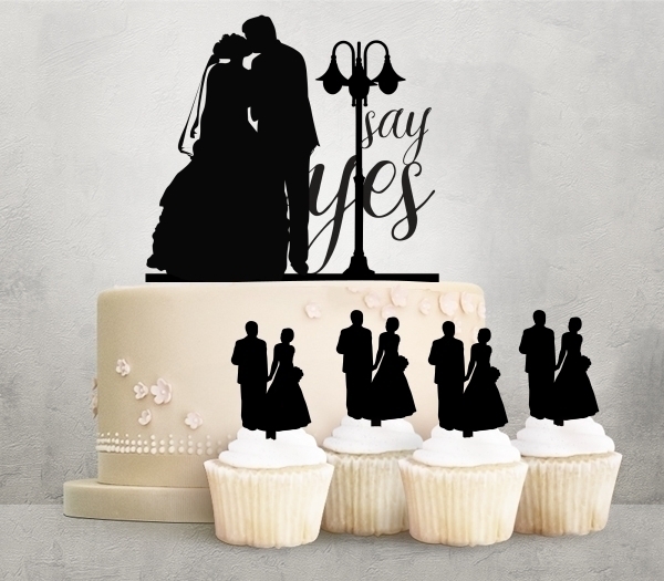 Desciption Say Yes Kiss Marry Bride Groom Cupcake