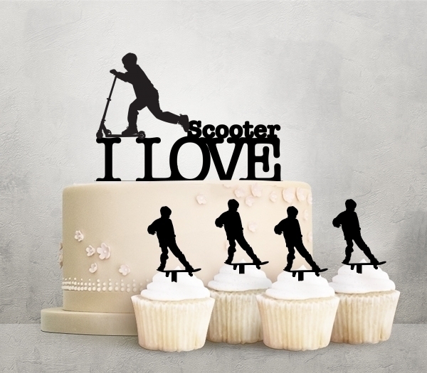 Desciption I Love Rollerboard Boy Cupcake