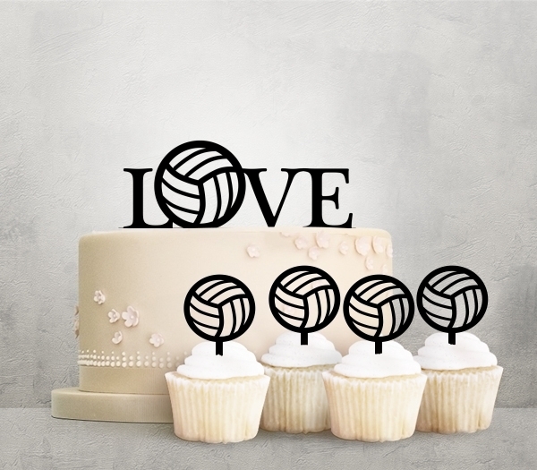 Desciption Love Volleyball Cupcake