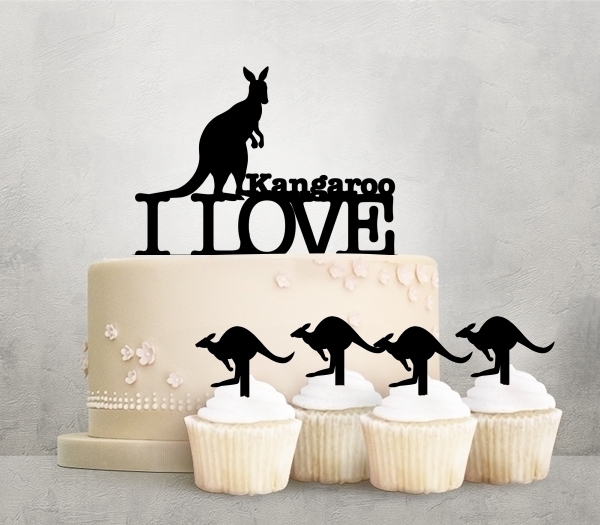 Desciption I Love Kangaroo Australia Cupcake
