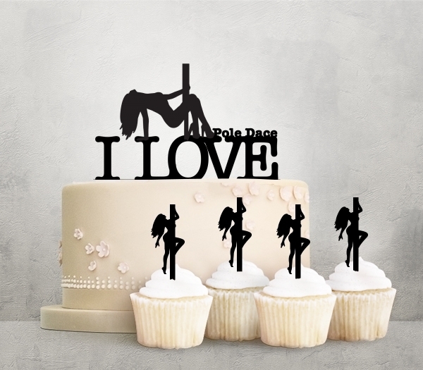 Desciption I Love Pole Dance Girl Cupcake