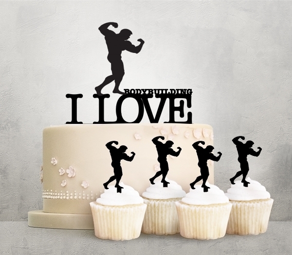 Desciption I Love Bodybuilding Cupcake