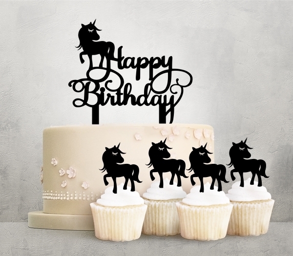 Desciption Happy Birthday Unicorn Cupcake