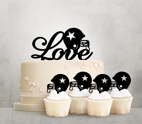 Desciption Love Football Helmet Cupcake