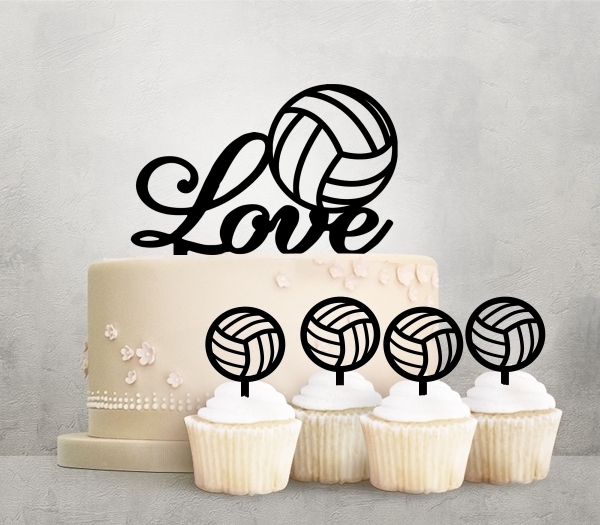 Desciption Love Volleyball Cupcake