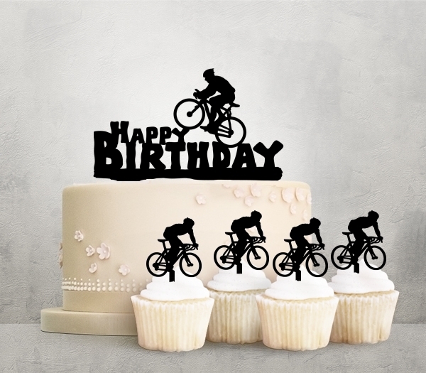Desciption Happy Birthday Bicycle Cupcake