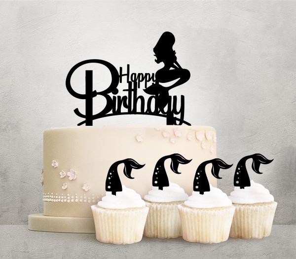 Desciption Happy Birthday Mermaid Cupcake