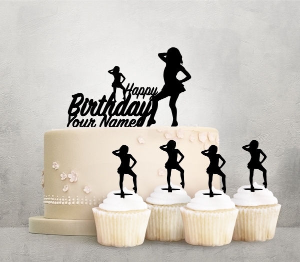 Desciption Happy Birthday Girl Dance Cupcake