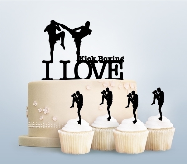Desciption I Love Kick Boxing Cupcake