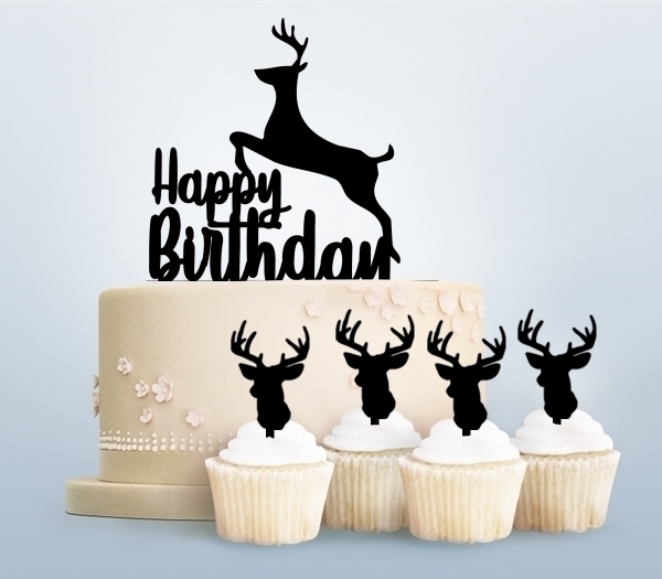 Desciption Happy Birthday Reindeer Cupcake