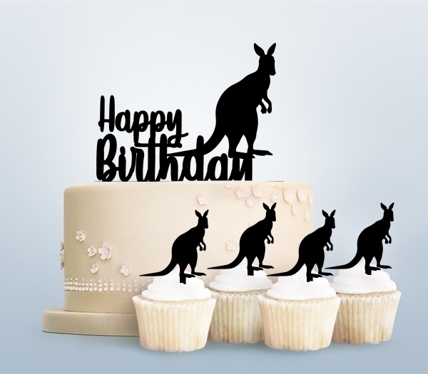 Desciption Happy Birthday Kangaroo Australia Cupcake
