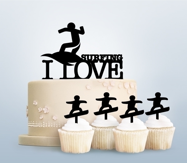 Desciption I Love Surfing Surf Cupcake