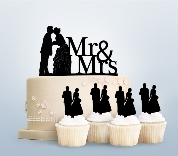 Desciption Mr and Mrs Marry Bride and Groom Cupcake