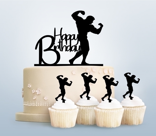 Desciption Happy Birthday Bodybuilding Cupcake