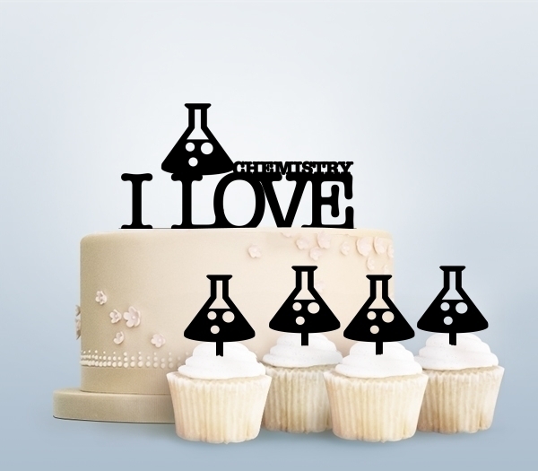 Desciption I Love Chemistry Cupcake