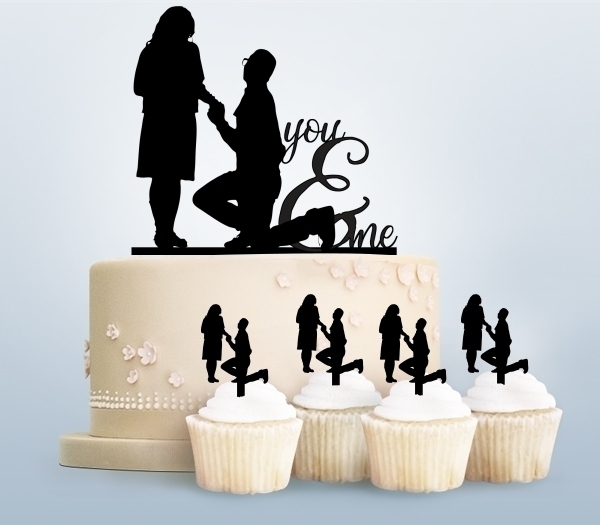 Desciption You and Me Marriage Propose Cupcake