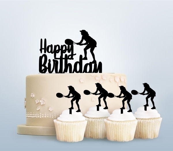 Desciption Happy Birthday Tennis Cupcake
