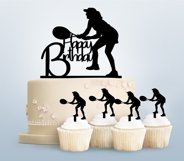 Desciption Happy Birthday Tennis Cupcake