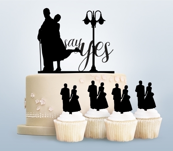 Desciption Say Yes Couple in Love Cupcake