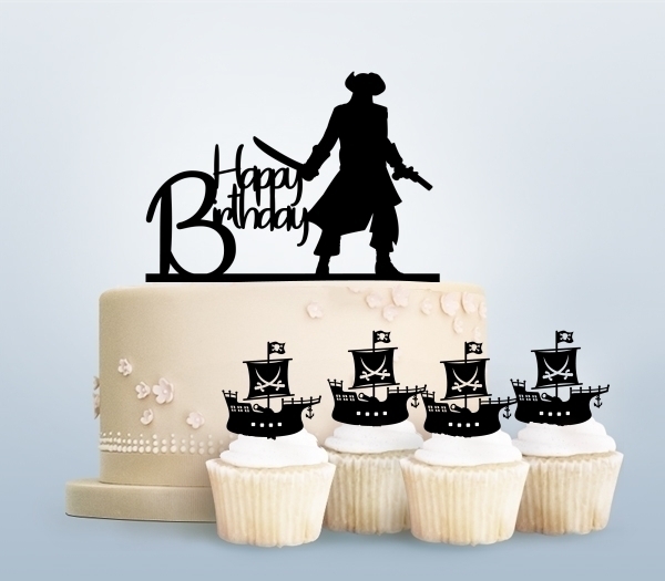 Desciption Happy Birthday Pirate Cupcake