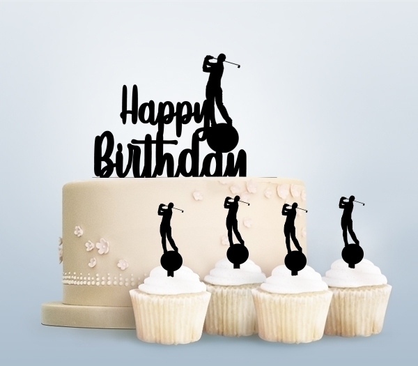 Desciption Happy Birthday Golf Cupcake