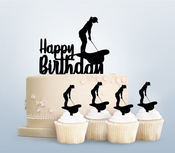 Desciption Happy Birthday Golf Cupcake