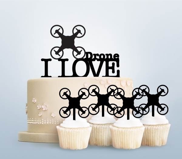 Desciption I Love Drone Cupcake