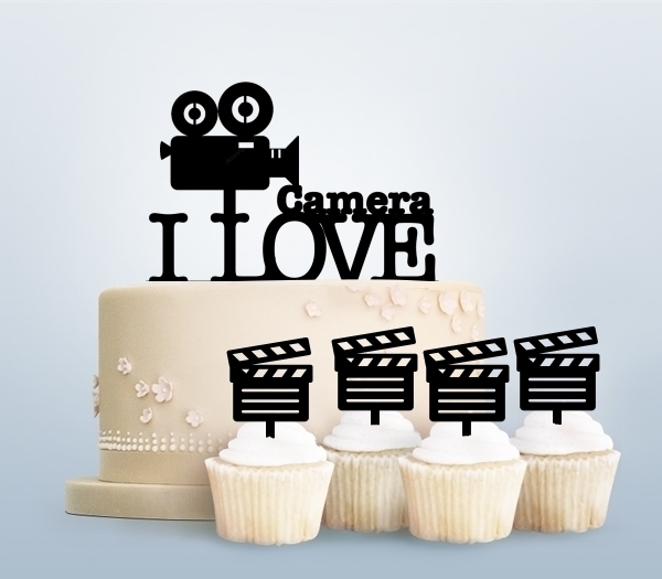 Desciption I Love Movie Camera Cupcake