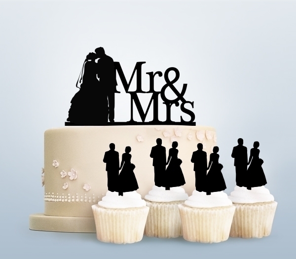 Desciption Mr and Mrs Love Kiss Marry Cupcake