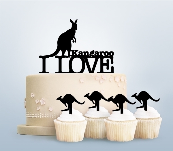 Desciption I Love Kangaroo Australia Cupcake