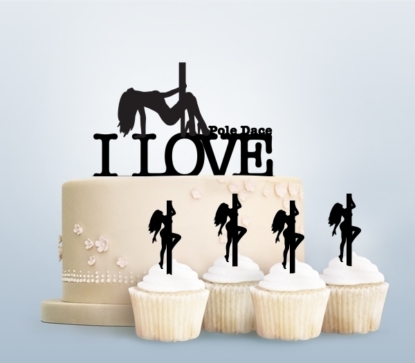 Desciption I Love Pole Dance Girl Cupcake