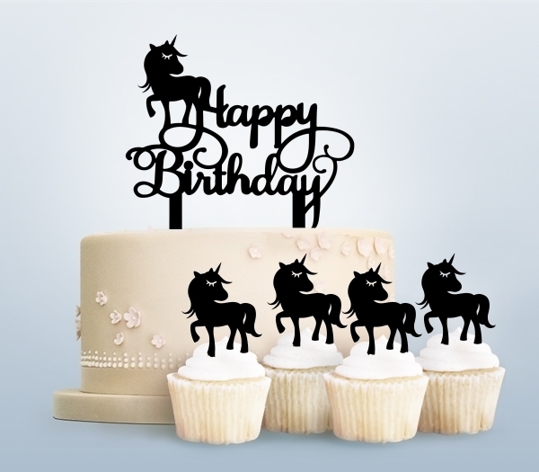 Desciption Happy Birthday Unicorn Cupcake