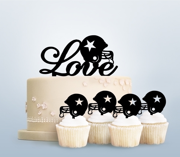 Desciption Love Football Helmet Cupcake