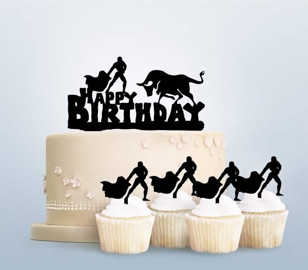 Desciption Happy Birthday Matador Bullfighting Cupcake