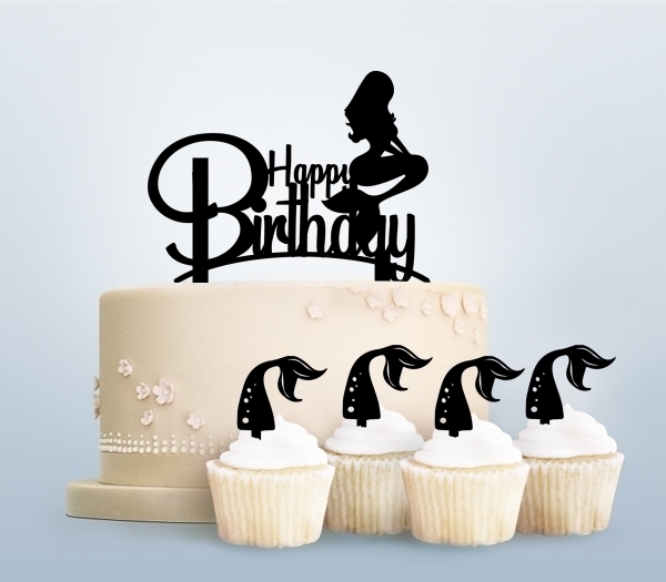 Desciption Happy Birthday Mermaid Cupcake
