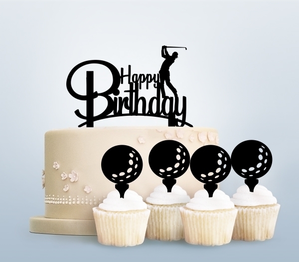 Desciption Happy Birthday Golf Cupcake