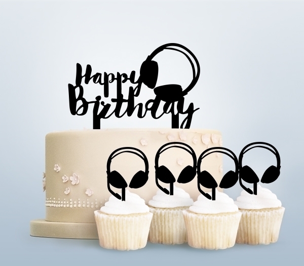 Desciption Happy Birthday Headphone Cupcake