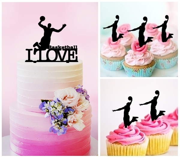 Desciption I Love Basketball Cupcake