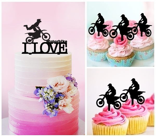 Desciption I Love Motorbike Cupcake