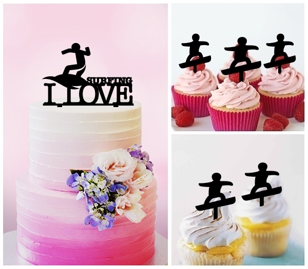 Desciption I Love Surfing Surf Cupcake