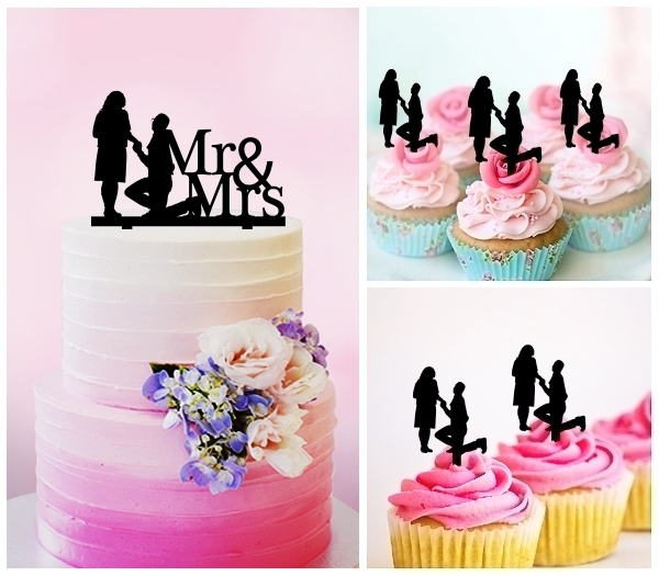 Desciption Mr and Mrs Romantic Propose Cupcake