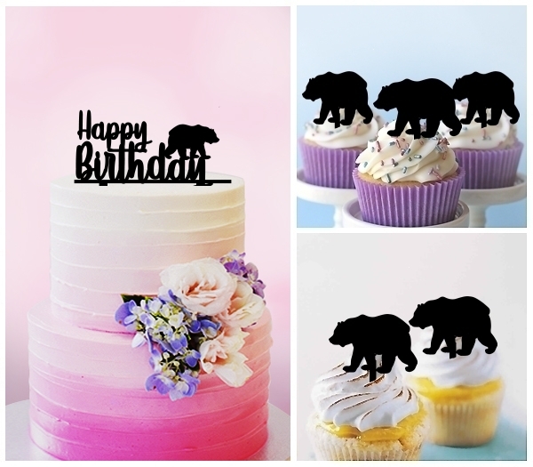 Desciption Happy Birthday Polar Bear Cupcake